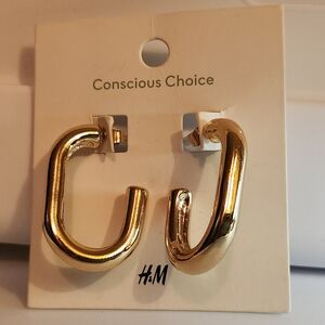 H&M Gold Chunky Hoop Earrings
